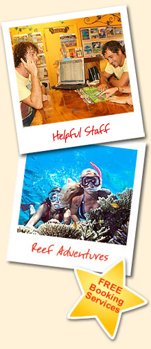 Free tour booking services at our own Travellers Oasis Backpackers' Tour Information Desk